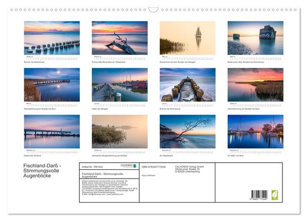 Produktbild: Fischland-Dar&szlig; - Stimmungsvolle Augenblicke (Wandkalender 2026 DIN A2 quer), CALVENDO Monatskalender