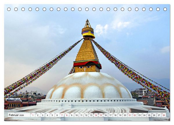 Produktbild: KATHMANDU, Nepals Hauptstadt (Tischkalender 2026 DIN A5 quer), CALVENDO Monatskalender