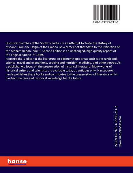 Produktbild: Historical Sketches of the South of India