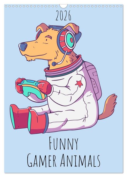 Produktbild: Funny Gamer Animals (Wall Calendar 2026 DIN A3 portrait), CALVENDO 12 Month Wall Calendar