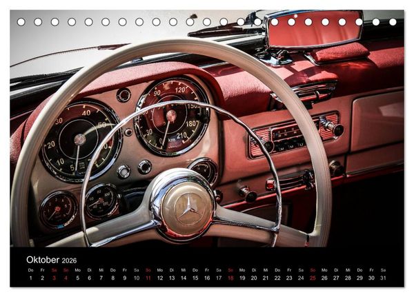 Produktbild: Oldtimer inside (Tischkalender 2026 DIN A5 quer), CALVENDO Monatskalender