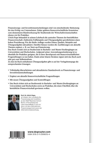 Produktbild: Grundlagen der Finanzierung und Investition