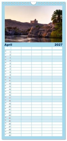Produktbild: Familienplaner 2027 - &Auml;gypten mit 5 Spalten (Wandkalender, 21 x 45 cm) CALVENDO