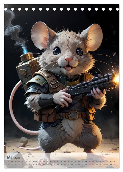 Produktbild: Action Pack - Ein tierisch niedliches Spezialkommando (Tischkalender 2026 DIN A5 hoch), CALVENDO Monatskalender
