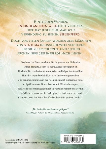 Produktbild: Die Seelenpferde von Ventusia, Band 1 - Windprinzessin