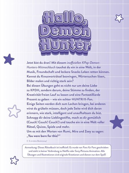 Produktbild: Das inoffizielle K-POP DEMON HUNTERS Activity Buch