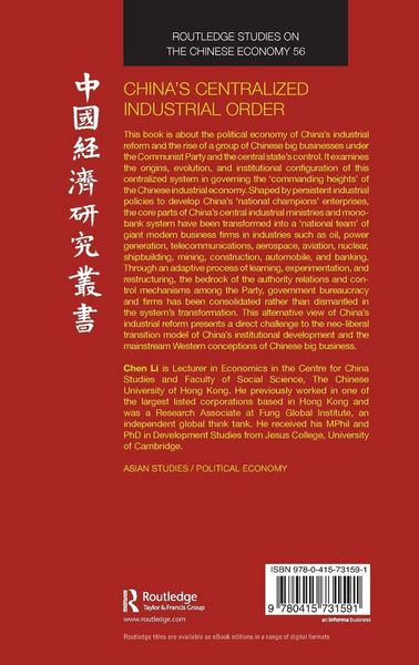 Produktbild: China's Centralized Industrial Order