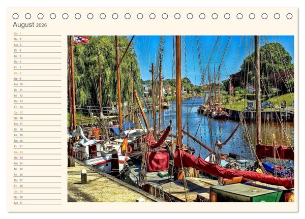 Produktbild: Ostfriesland - Museumshafen Carolinensiel (Tischkalender 2026 DIN A5 quer), CALVENDO Monatskalender