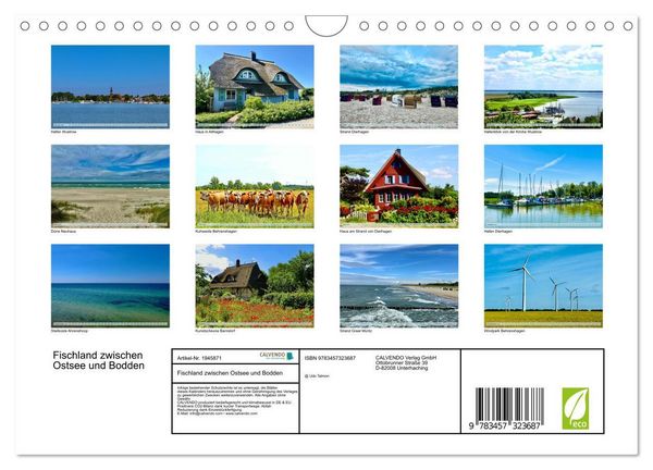 Produktbild: Fischland zwischen Ostsee und Bodden (Wandkalender 2026 DIN A4 quer), CALVENDO Monatskalender