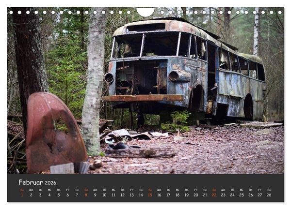 Produktbild: BILKYRKOG&Aring;RDEN Der Autofriedhof im Kyrk&ouml; Mosse (Wandkalender 2026 DIN A4 quer), CALVENDO Monatskalender