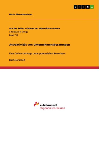 Produktbild: Attraktivit&auml;t von Unternehmensberatungen