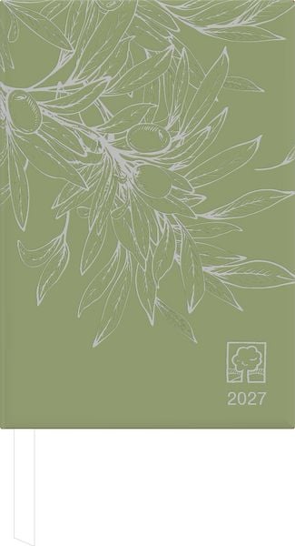 Produktbild: Buchkalender 1T/1S olive Blauer Engel 2027