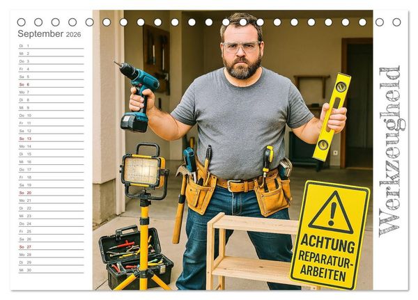 Produktbild: M&auml;nneralarm - Ein Jahr voller herrlicher M&auml;nnlichkeit (Tischkalender 2026 DIN A5 quer), CALVENDO Monatskalender