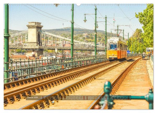 Produktbild: Budapest - Die Stadt an der Donau (hochwertiger Premium Wandkalender 2026 DIN A2 quer), Kunstdruck in Hochglanz