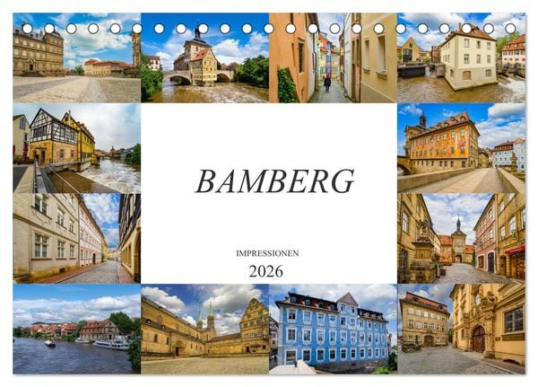 Produktbild: Bamberg Impressionen (Tischkalender 2026 DIN A5 quer), CALVENDO Monatskalender