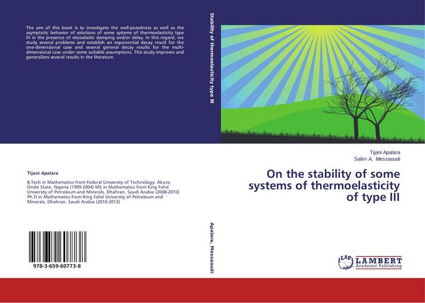 Produktbild: On the stability of some systems of thermoelasticity of type III