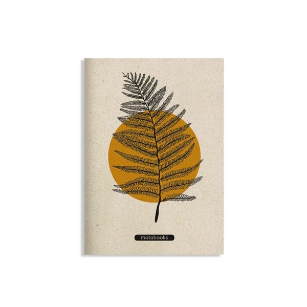 Produktbild: Notizheft A5 blanko aus Graspapier &ndash; Maya &ndash; Farbe: Orange &ndash; matabooks