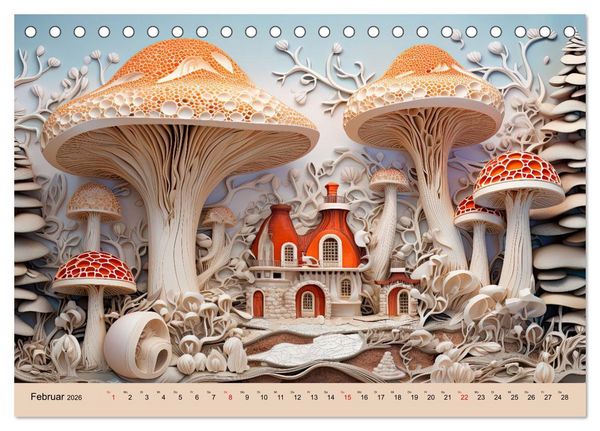 Produktbild: Magie der Pilze (Tischkalender 2026 DIN A5 quer), CALVENDO Monatskalender