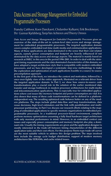 Produktbild: Data Access and Storage Management for Embedded Programmable Processors