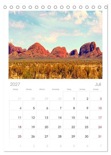 Produktbild: Faszination Australien - eine Traumreise (Tischkalender 2027 DIN A5 hoch), CALVENDO Monatskalender