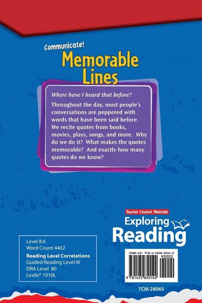 Produktbild: Communicate! Memorable Lines