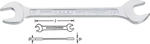 Produktbild: Hazet 450N-24X27 Doppel-Maulschl&uuml;ssel Schl&uuml;sselweite (Metrisch) 24 - 27 mm