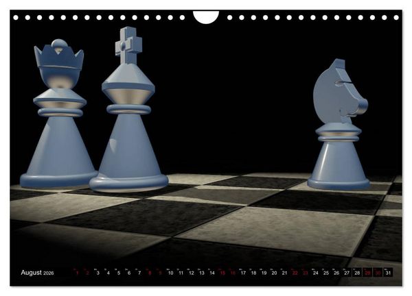 Produktbild: SCHACH - Spiel der K&ouml;nige (Wandkalender 2026 DIN A4 quer), CALVENDO Monatskalender
