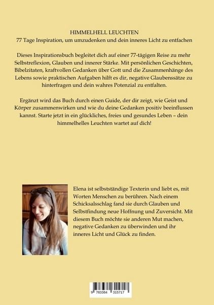 Produktbild: HIMMELHELL LEUCHTEN - Andacht und Inspiration, Pers&ouml;nliche Entwicklung, St&auml;rkung von Glauben, Hoffnung und Zuversicht, Krisenbew&auml;ltigung