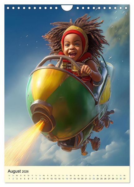 Produktbild: Raketenbabies - Humoristische KI-Bilder (Wandkalender 2026 DIN A4 hoch), CALVENDO Monatskalender