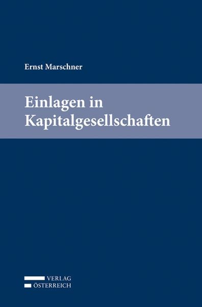 Produktbild: Einlagen in Kapitalgesellschaften