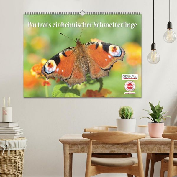 Produktbild: GEOclick Lernkalender: Portr&auml;ts einheimischer Schmetterlinge (Wandkalender 2026 DIN A2 quer), CALVENDO Monatskalender