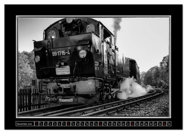 Produktbild: Unter Dampf - Mit der Pre&szlig;nitztalbahn durchs Erzgebirge (Tischkalender 2026 DIN A5 quer), CALVENDO Monatskalender