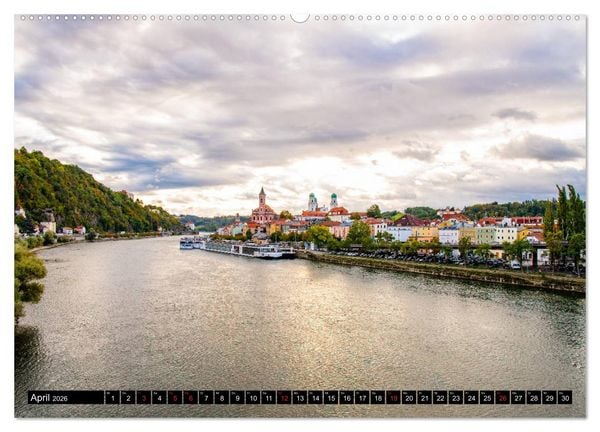 Produktbild: Passau - Die Dreifl&uuml;ssestadt (hochwertiger Premium Wandkalender 2026 DIN A2 quer), Kunstdruck in Hochglanz