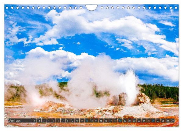 Produktbild: Farbenwunder Yellowstone (Wandkalender 2026 DIN A4 quer), CALVENDO Monatskalender
