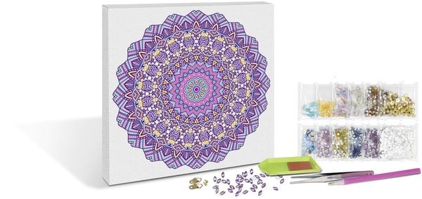 Produktbild: Diamond Painting "Diamantane Mandala Set 8", lila / pink / blau