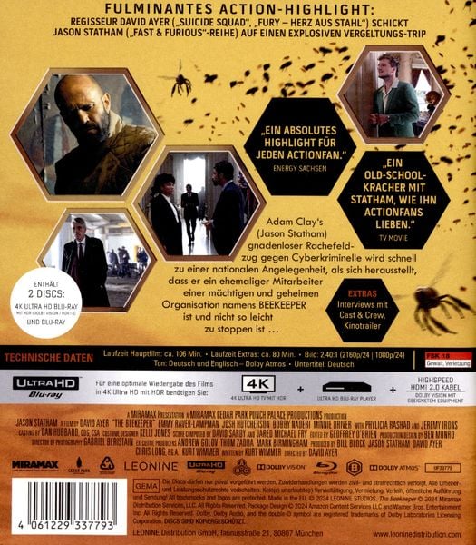 Produktbild: The Beekeeper (4K Ultra HD) (+ Blu-ray)