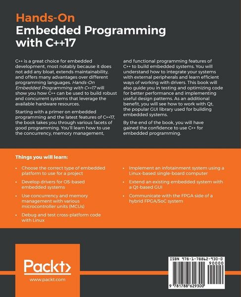 Produktbild: Hands-On Embedded Programming with C++17