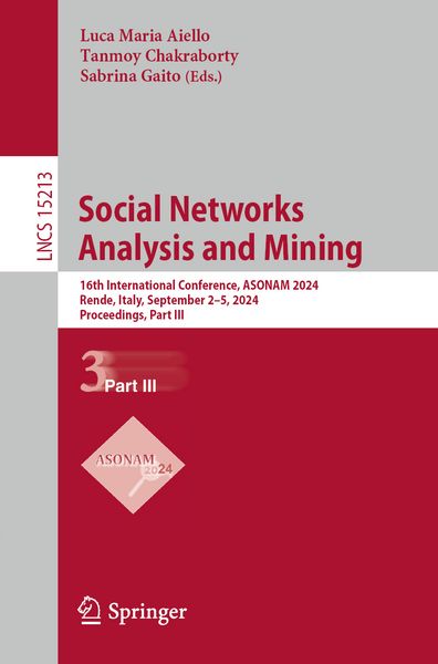 Produktbild: Social Networks Analysis and Mining