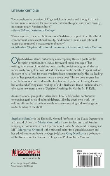 Produktbild: The Poetry and Poetics of Olga Sedakova
