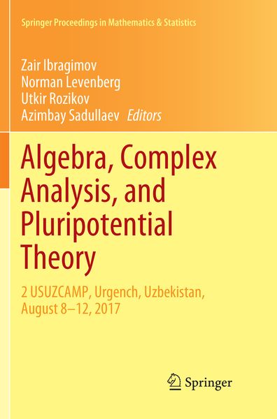 Produktbild: Algebra, Complex Analysis, and Pluripotential Theory