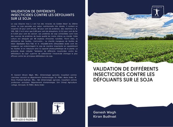 Produktbild: VALIDATION DE DIFF&Eacute;RENTS INSECTICIDES CONTRE LES D&Eacute;FOLIANTS SUR LE SOJA