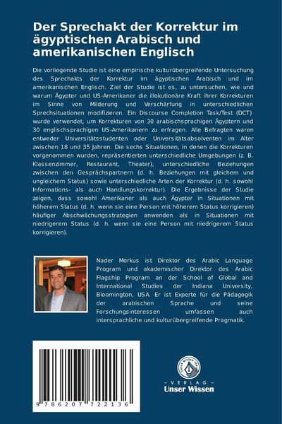 Produktbild: Der Sprechakt der Korrektur im &auml;gyptischen Arabisch und amerikanischen Englisch
