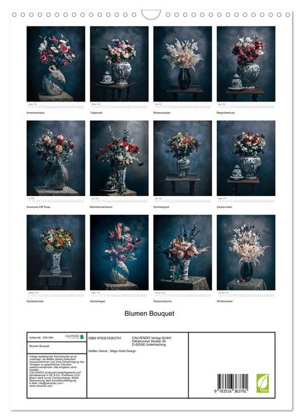 Produktbild: Blumen Bouquet (Wandkalender 2026 DIN A3 hoch), CALVENDO Monatskalender
