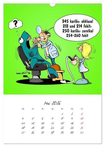 Produktbild: Trumix Cartoons - Gesundheit (Wandkalender 2026 DIN A3 hoch), CALVENDO Monatskalender