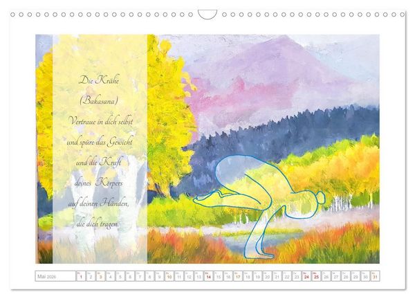 Produktbild: Yoga Elementarkr&auml;fte - Yoga Asanas zu den vier Elementen (Wandkalender 2026 DIN A3 quer), CALVENDO Monatskalender