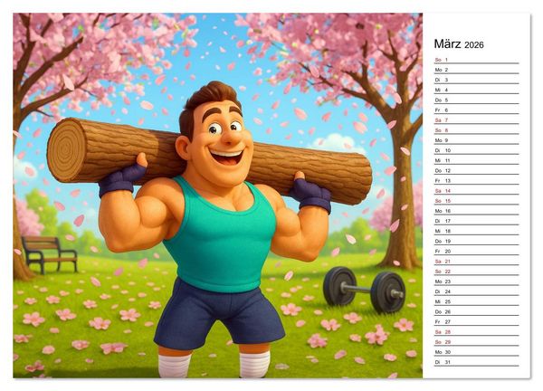 Produktbild: Bodybuilding Planer (Wandkalender 2026 DIN A3 quer), CALVENDO Monatskalender