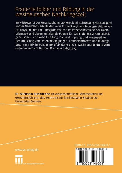 Produktbild: Frauenleitbilder und Bildung in der westdeutschen Nachkriegszeit