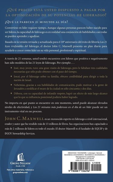 Produktbild: Los 21 Minutos M&iquest;&iquest;s Poderosos En El D&iquest;&iquest;a de Un L&iquest;&iquest;der = The 21 Most Powerful Minutes in a Leader's Day