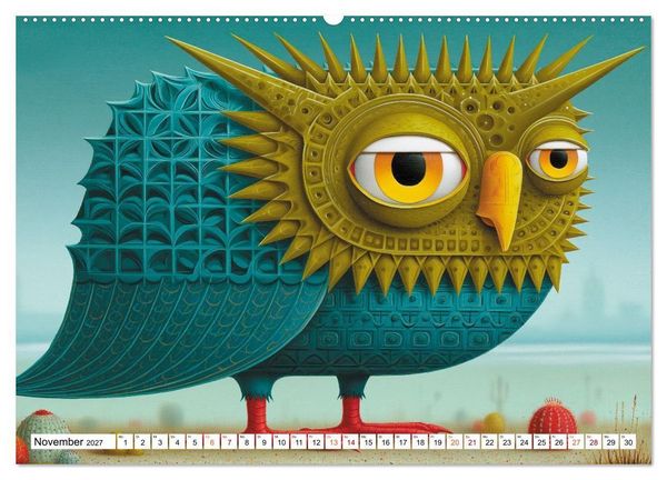 Produktbild: Schr&auml;ge V&ouml;gel im Blick (Wandkalender 2027 DIN A2 quer), CALVENDO Monatskalender