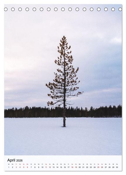 Produktbild: Finnland - Winter Wunderland (Tischkalender 2026 DIN A5 hoch), CALVENDO Monatskalender